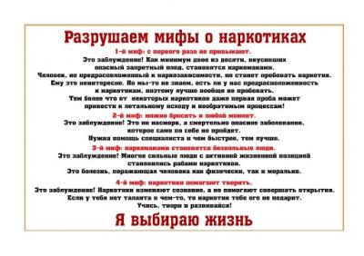 Разрушаем мифы о наркотиках