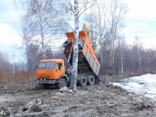 Завершены работы по берегоукреплению на острове Пихтовый в с.Майма