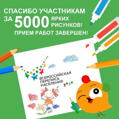 ПРИЕМ РАБОТ НА КОНКУРС ДЕТСКОГО РИСУНКА ПЕРЕПИСИ ЗАВЕРШЕН 